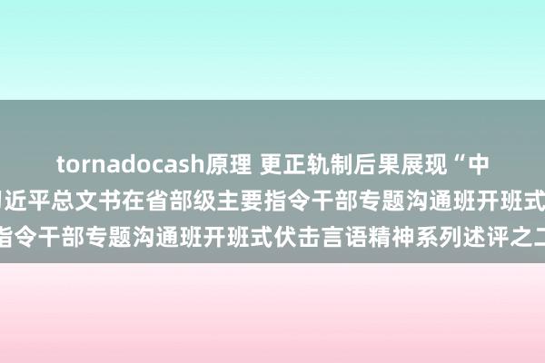 tornadocash原理 更正轨制后果展现“中国之治”权臣上风——学习习近平总文书在省部级主要指令干部专题沟通班开班式伏击言语精神系列述评之二